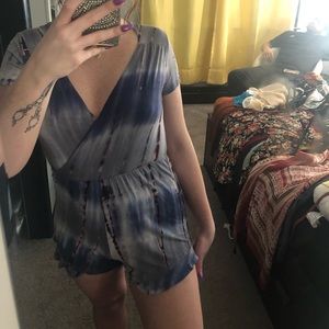 Blue and Purple TieDye Romper